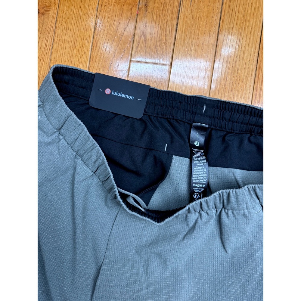 Lululemon Mens ABC Pull-On Short 7 WovenAir Grey Classic Fit LM7BNQS Size L NEW - Picture 5 of 8